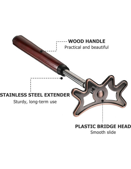 Puente Retráctil para Billar Sumind - Mango de Madera 35-140 cm