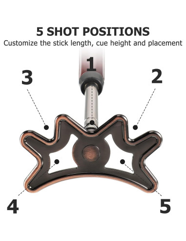 Puente Retráctil para Billar Sumind - Mango de Madera 35-140 cm