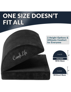 Reposapiés ComfiLife Negro - Espuma Viscoelástica Ajustable 2