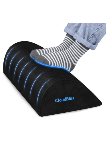 Reposapiés Ergonómico CloudBliss Negro 40.96x26.02cm