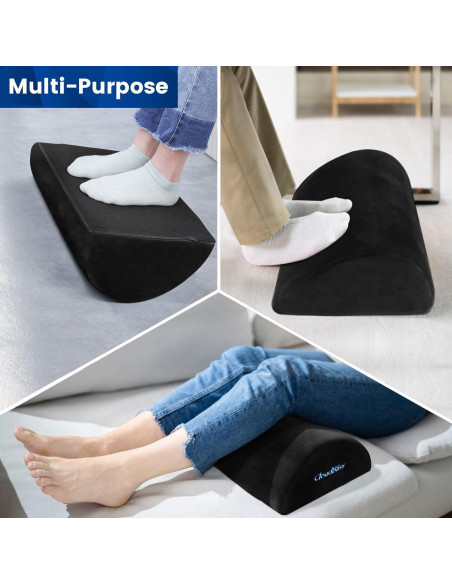 Reposapiés Ergonómico CloudBliss Negro 40.96x26.02cm