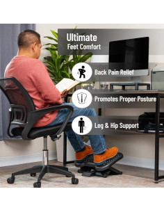 Descanso de pies ergonómico Mind Reader FTREST-BLK ajustable 43x33cm 2