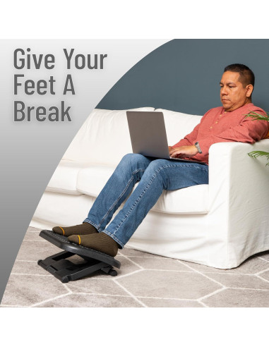 Descanso de pies ergonómico Mind Reader FTREST-BLK ajustable 43x33cm
