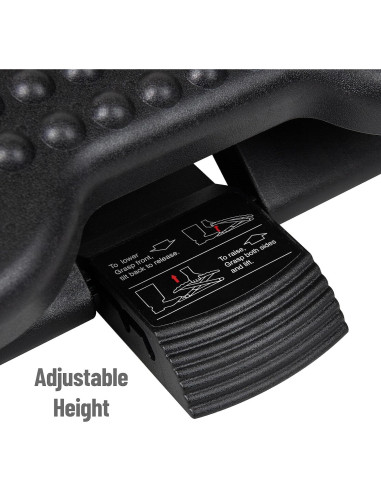 Descanso de pies ergonómico Mind Reader FTREST-BLK ajustable 43x33cm