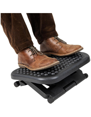 Descanso de pies ergonómico Mind Reader FTREST-BLK ajustable 43x33cm