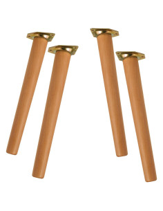 Piernas de Muebles Redondas LIANGYUN 30.48 cm Madera Haya Natural