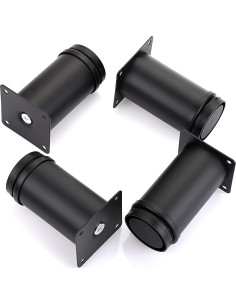 Patas de Muebles Metálicas OwnMy 10 cm Ajustables Negras - 4 Pcs 2