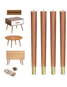 Patas de Mesa de Madera TEMI 40.64 cm - Conjunto de 4 Patas 2