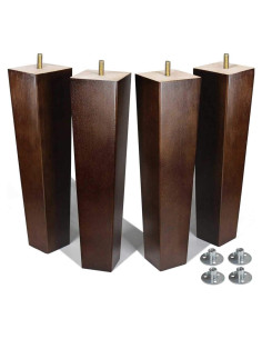 Patas de Muebles AORYVIC 30.48 cm Madera Marrón Paquete de 4