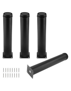 Juego de 4 patas ajustables Kyuionty 30.48 cm acero negro