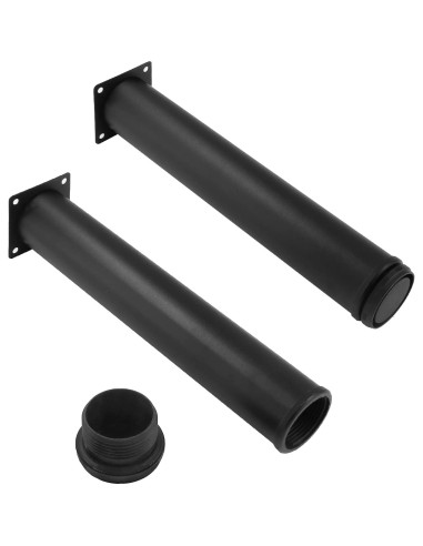 Juego de 4 patas ajustables Kyuionty 30.48 cm acero negro