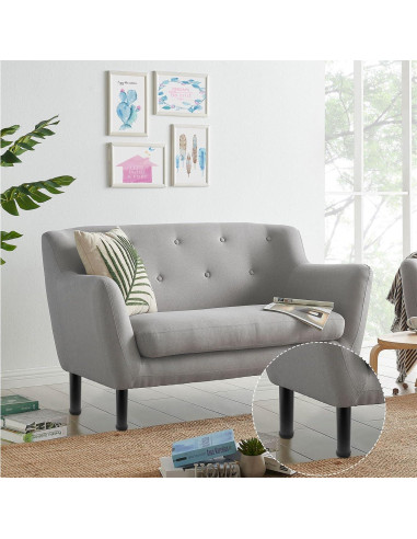 Juego de 4 patas ajustables Kyuionty 30.48 cm acero negro