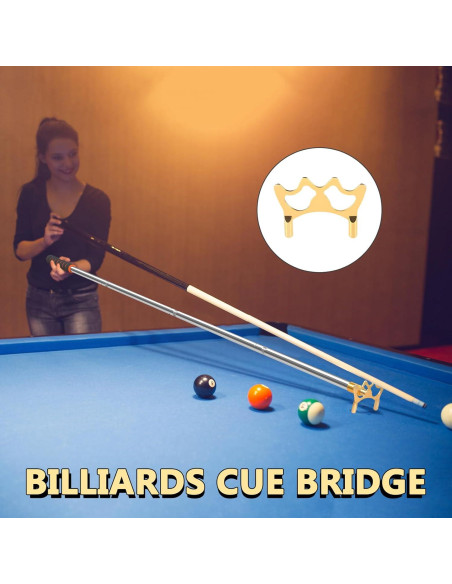 Puente de Billar Ajustable NigWarm 66-135 cm con Punta de Latón