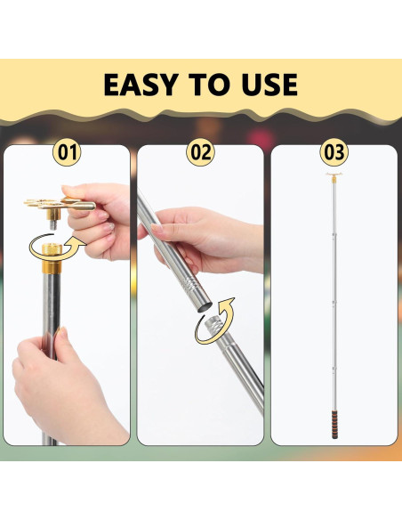 Puente de Billar Ajustable NigWarm 66-135 cm con Punta de Latón