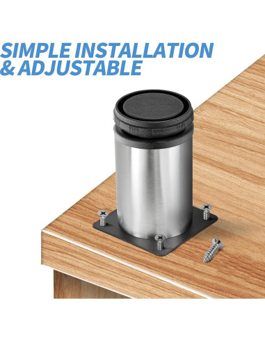 Piernas Ajustables de Mueble Masendelk 10 cm Acero Inoxidable - Paquete de 4