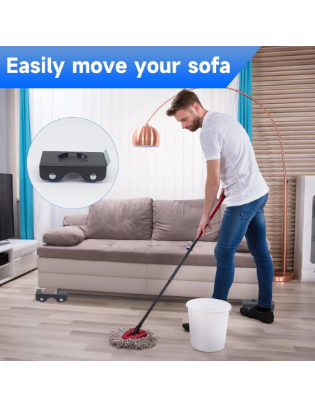 Juego de Herramientas para Levantar Muebles Skyzntn - 4 Deslizadores con Ruedas 340kg