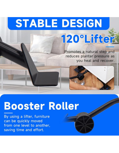 Juego de Herramientas para Levantar Muebles Skyzntn - 4 Deslizadores con Ruedas 340kg