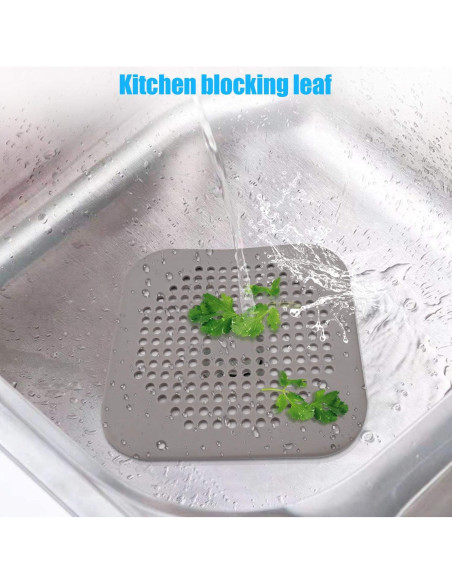 Cubierta de Drenaje Cuadrada SHURIN 14.5 cm Silicona Gris - 2 Pzas