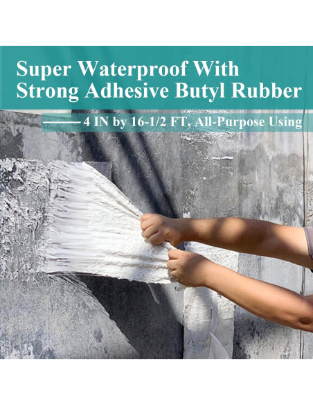 Cinta Butílica Impermeable MEANHDAG 10 cm x 5 m para Reparación