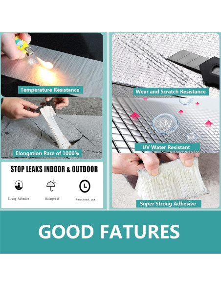 Cinta Butílica Impermeable MEANHDAG 10 cm x 5 m para Reparación