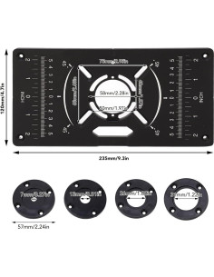 Placa de Inserción para Mesa de Router Fafeicy 2 Unidades 2