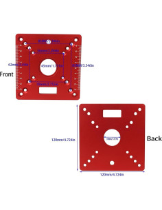Placa de Inserción Cuadrada KETIPED 120x120mm Aluminio Rojo 2