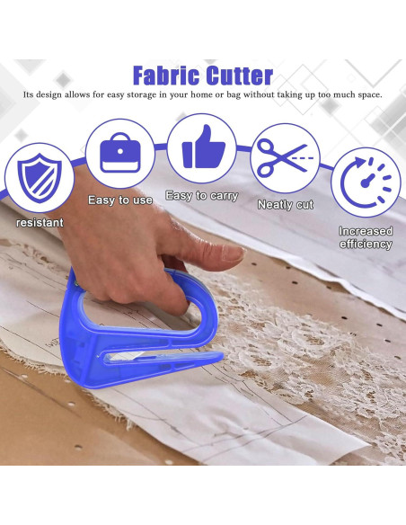Cuchillo Cortador de Tela Wshxjzyay con Desgarrador - Azul