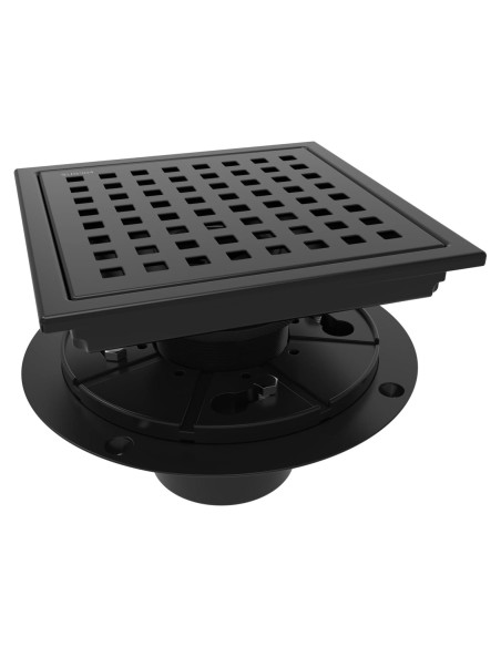 Drenaje de Ducha Cuadrado WEBANG 15.24 cm Acero Inoxidable Negro Mate