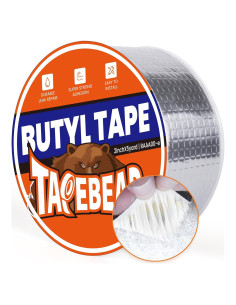 Cinta Butílica 5cm x 4.88m TAPEBEAR para Sellado Impermeable