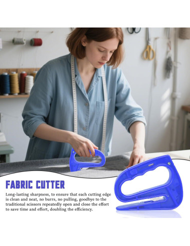 Cuchillo Cortador de Tela Wshxjzyay con Desgarrador - Azul