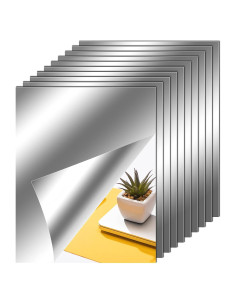 Hojas de Espejo Flexibles Autoadhesivas Zonon 20x25cm (10 Pzs)