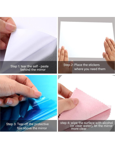 Hojas de Espejo Flexibles Autoadhesivas Zonon 20x25cm (10 Pzs)