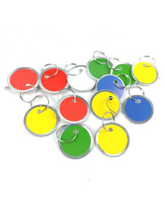 Etiquetas de Llave Redondas SmartSign - Paquete de 25 Colores