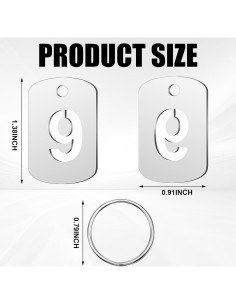 Etiquetas Metálicas Numeradas 1-100 Zonon con Anillos 2