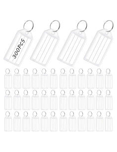 300 Etiquetas de Llave Aemygo con Cubierta Protectora Blanca