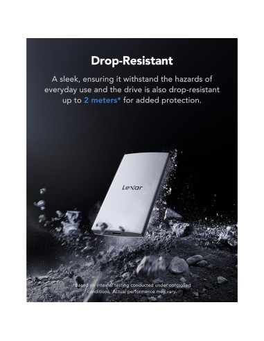 Lexar ES3 1TB SSD Externo USB 3.2, Alta Velocidad 1050MB/s