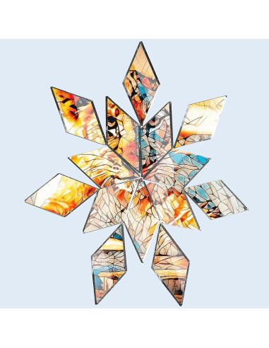 500 Piezas Azulejos de Espejo Diamante Potchen 1.27x2.54cm