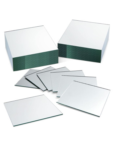 Azulejos de Espejo Cuadrados Bright Creations 10 cm - Paquete de 50
