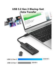 Aiibe SSD Externo 1TB USB-C Portátil Ultra Rápido 2