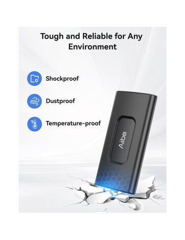 Aiibe SSD Externo 1TB USB-C Portátil Ultra Rápido