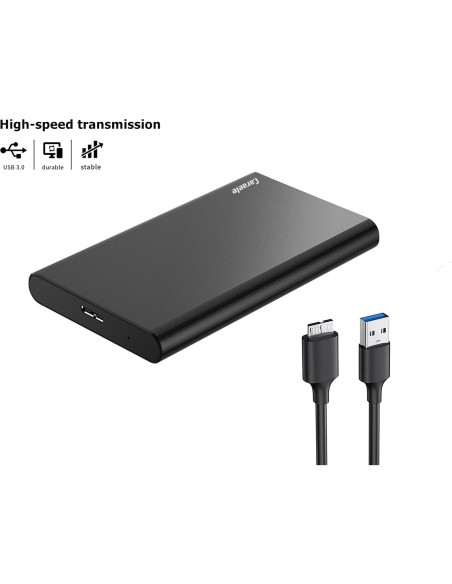 Disco Duro Externo Portátil Caraele 500GB USB 3.0 Negro