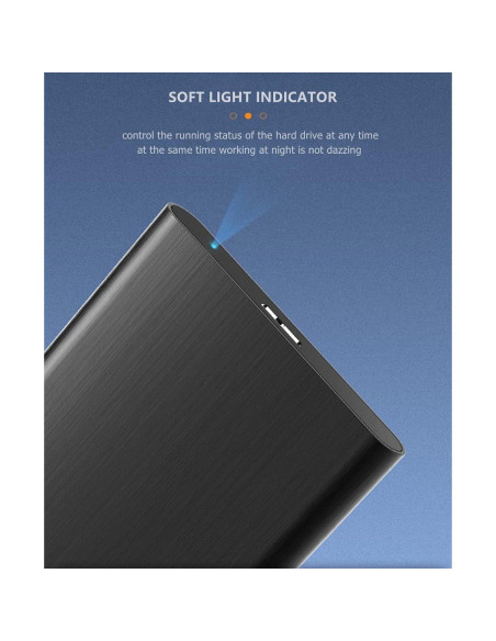 Disco Duro Externo Portátil Caraele 500GB USB 3.0 Negro