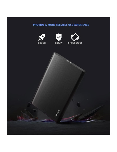 Disco Duro Externo Portátil Caraele 500GB USB 3.0 Negro