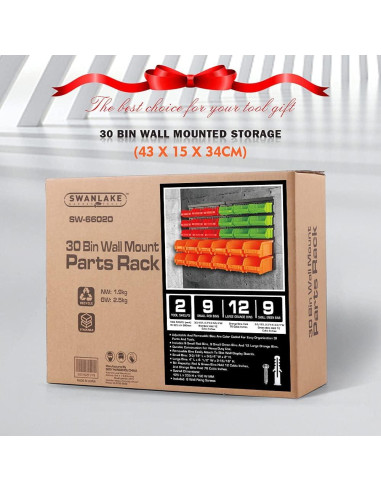 Estantes de Almacenamiento Montados en Pared SWANLAKE 30PCS