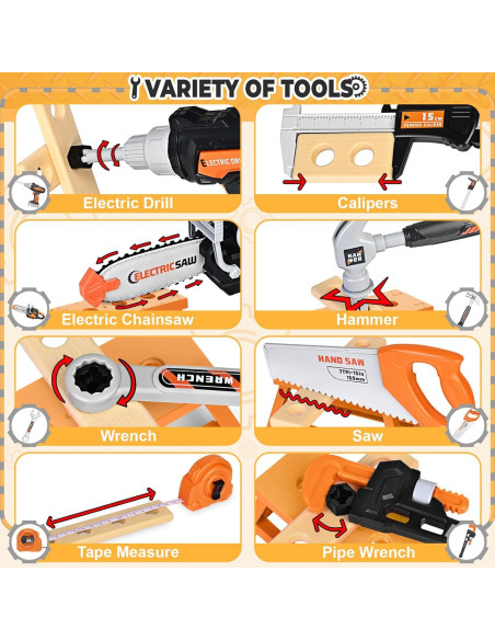 Juego de Herramientas para Niños SpringFlower 51 Piezas