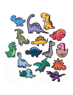 15 Piezas Parche Bordado Dinosaurio Zchain para Planchar