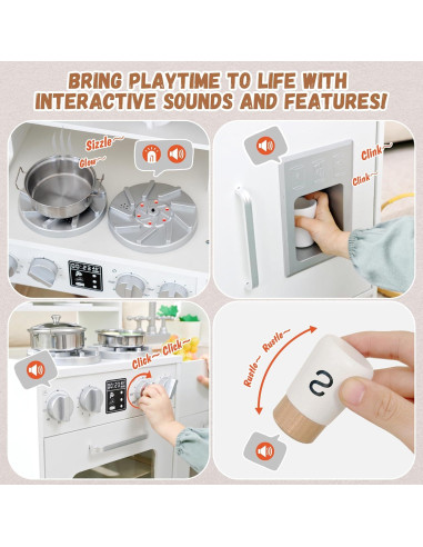 Cocina de Madera Interactiva Hangzhou 20.32x38.1x96.52cm