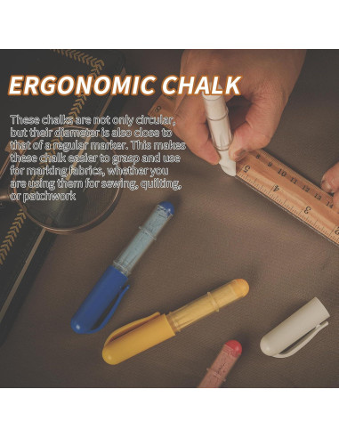 Marcadores de Tiza de Tela Calvana - Paquete de 3 Colores