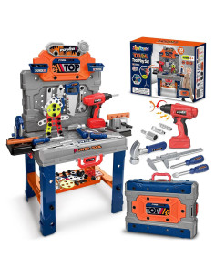 Banco de herramientas para niños ShyLizard 132 PCS con taladro