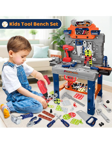 Banco de herramientas para niños ShyLizard 132 PCS con taladro